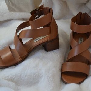Steve Madden Leather Strappy Heals